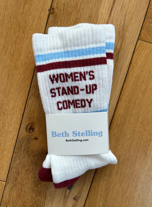 Women's Stand-up Socks (Sky Blue/Rust)