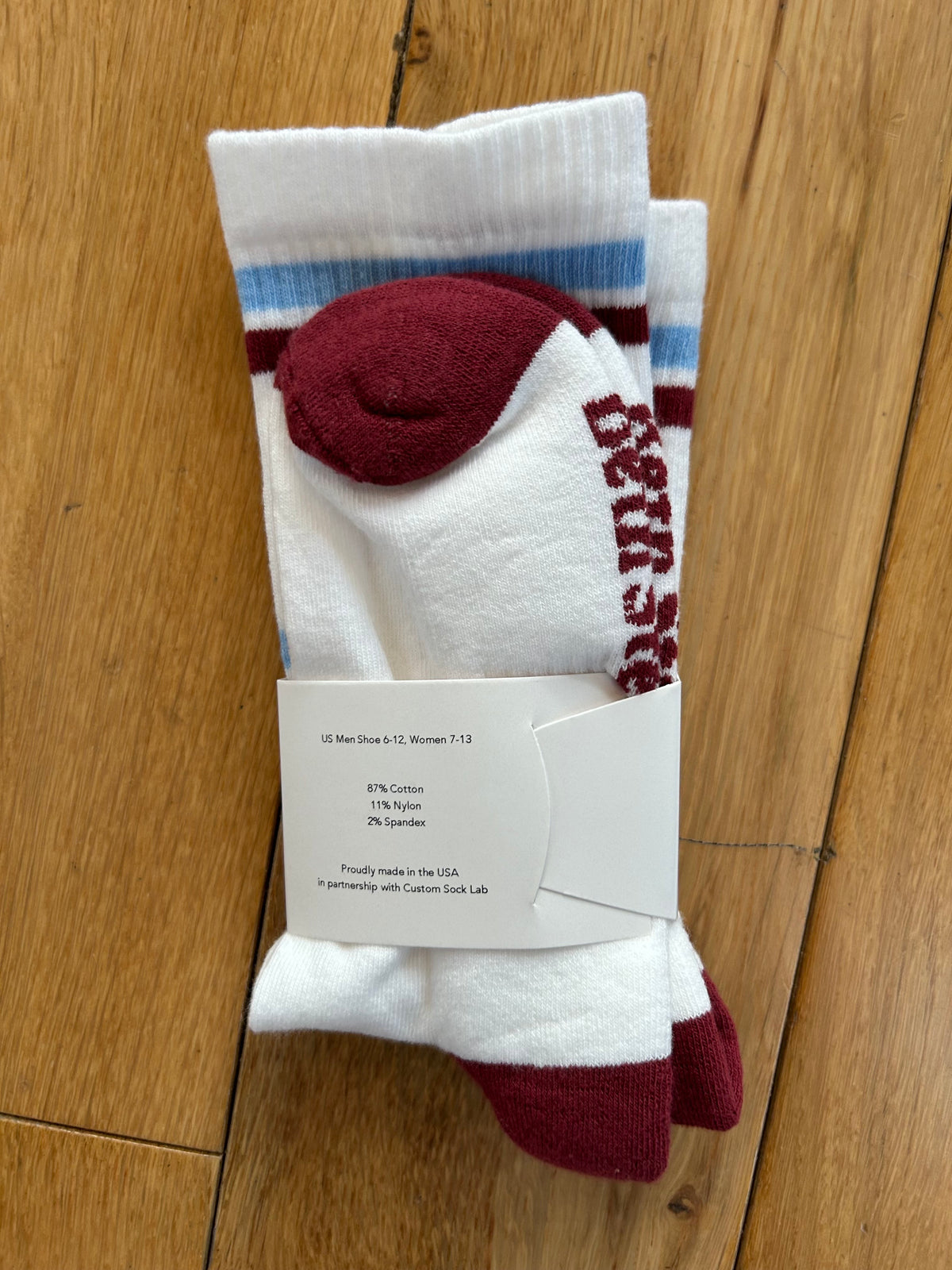 Women's Stand-up Socks (Sky Blue/Rust)