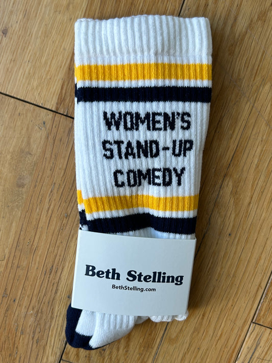 Women's Stand-up Socks (Navy/Yellow)