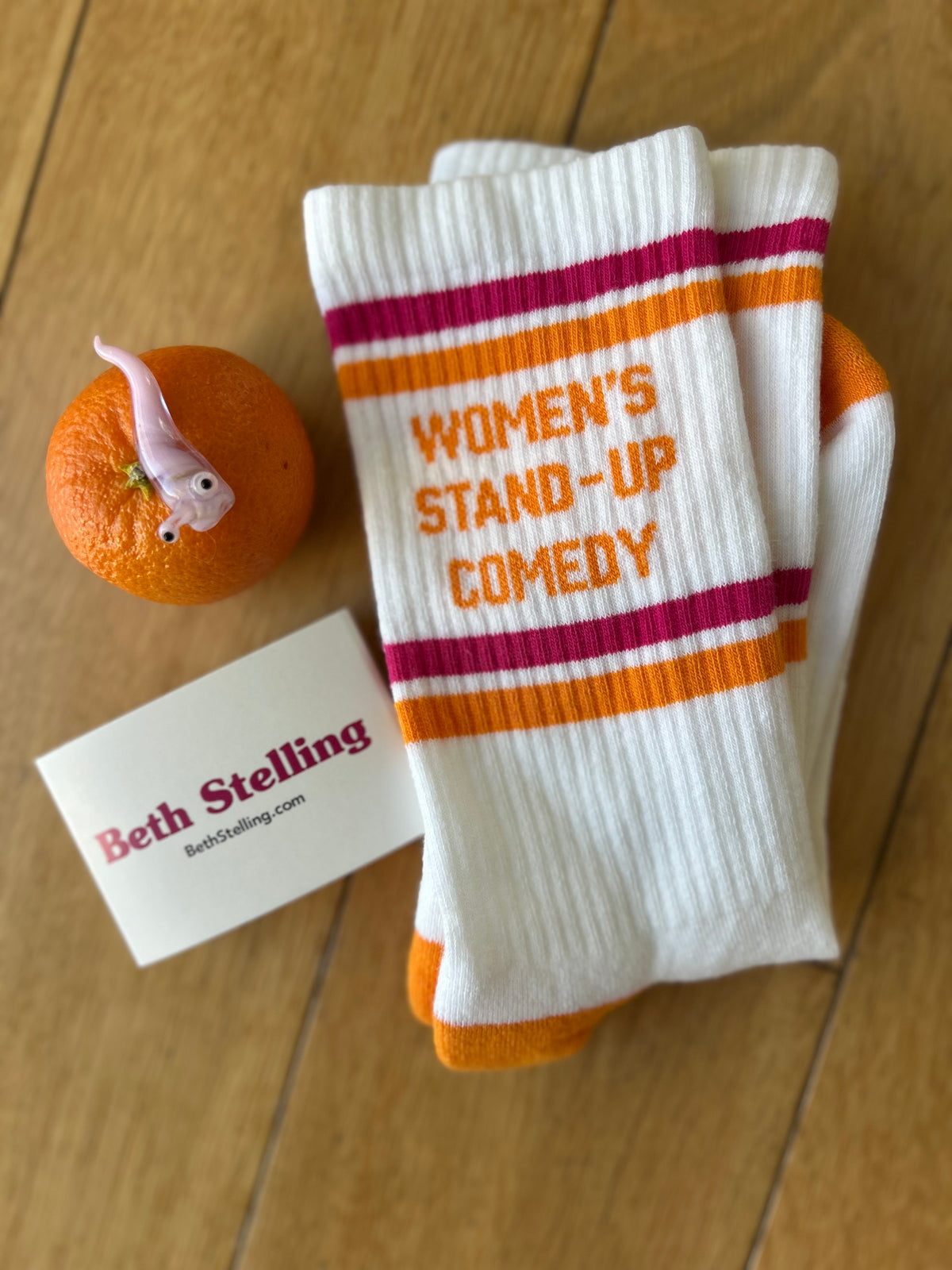 Women's Stand Up Socks (Orange/Pink)